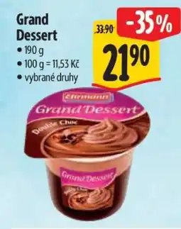 Albert Grand Dessert nabídka