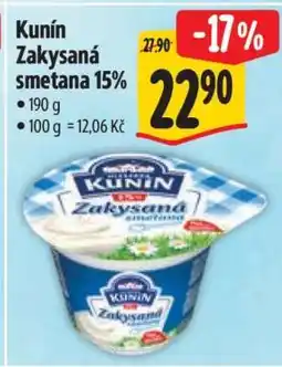 Albert Kunín Zakysaná smetana 15% nabídka