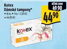 Albert Kotex Dámské tampony nabídka
