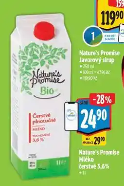 Albert Nature's Promise Mléko čerstvé 3,6% nabídka