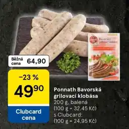 Tesco Ponnath Bavorská grilovací klobása nabídka