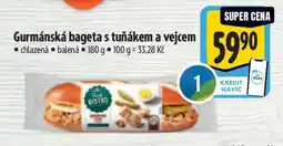 Albert Gurmánská bageta s tuňákem a vejcem nabídka
