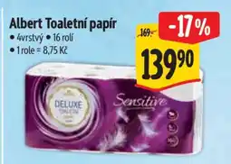 Albert Albert Toaletní papír nabídka