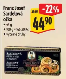 Albert Franz Josef Sardelová očka nabídka