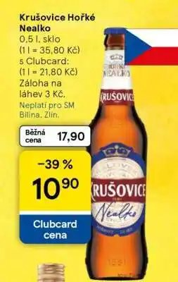 Tesco Krušovice Hořké nealko nabídka