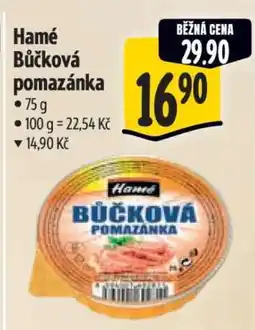 Albert Hamé Bůčková pomazánka nabídka