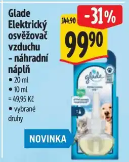 Albert Glade Elektrický osvěžovač vzduchu náhradní náplň nabídka