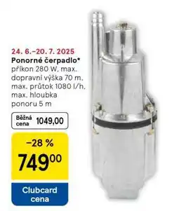 Tesco Ponorné čerpadlo nabídka
