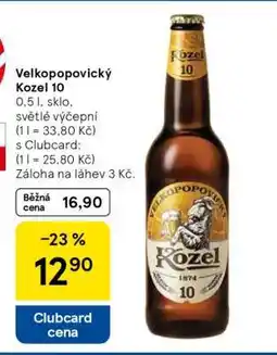 Tesco Velkopopovický Kozel 10 nabídka