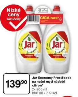 Tesco Jar Economy Prostředek na ruční mytí nádobí citron nabídka