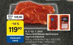 Tesco Tesco Grill Master Marinovaná vepřová krkovice nabídka