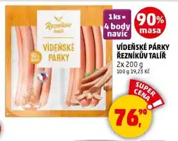 Penny Market VÍDEŇSKÉ PÁRKY ŘEZNÍKŮV TALÍŘ nabídka