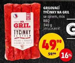 Penny Market GRILOVACÍ TYČINKY NA GRIL se sýrem, mix BBQ nabídka