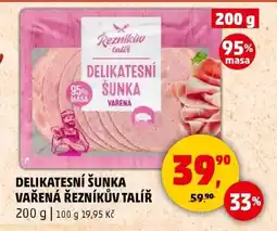 Penny Market Delikatesní šunka vařená Řezníkův talíř nabídka