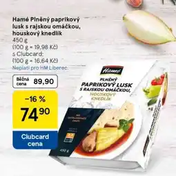 Tesco Hamé Plněný paprikový lusk s rajskou omáčkou, houskový knedlík nabídka