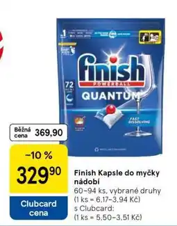 Tesco Finish Kapsle do myčky nádobí nabídka