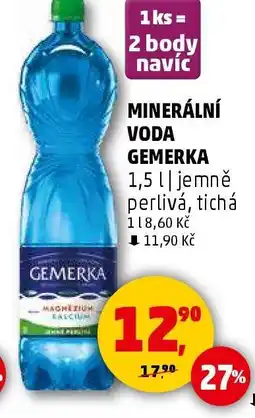 Penny Market MINERÁLNÍ VODA GEMERKA nabídka