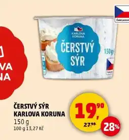 Penny Market Čerstvý sýr Karlova Koruna nabídka
