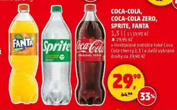 Penny Market COCA-COLA, COCA-COLA ZERO, SPRITE, FANTA nabídka