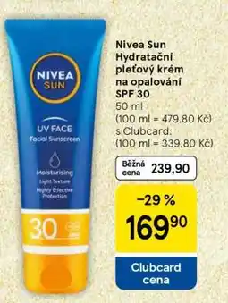 Tesco Nivea Sun Hydratační pleťový krém na opalování SPF 30 nabídka