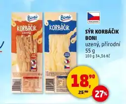 Penny Market SÝR KORBÁČIK BONI nabídka