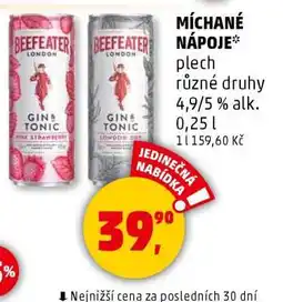 Penny Market Míchané nápoje Beefeater nabídka