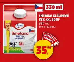 Penny Market SMETANA KE ŠLEHÁNÍ 33% XXL BONI nabídka