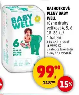Penny Market Kalhotkové pleny Baby Well nabídka