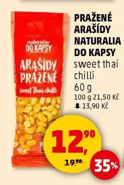 Penny Market PRAŽENÉ ARAŠÍDY NATURALIA DO KAPSY nabídka