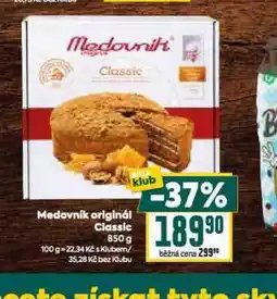 Billa Medovník original classic nabídka