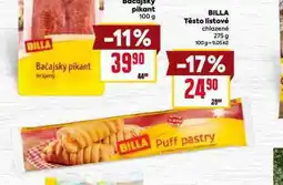 Billa Billa těsto listové nabídka
