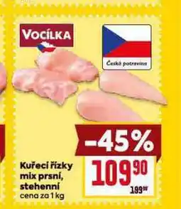 Billa Kuřecí řízky mix prsní, stehenní nabídka