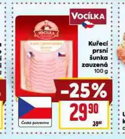 Billa Kuřecí prsní šunka zauzená nabídka