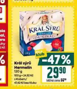 Billa Král sýrů hermelín nabídka