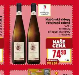 Billa Habánské sklepy nabídka