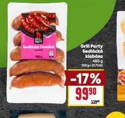Billa Sedlácká klobása nabídka