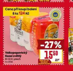 Billa Pivo velkopopovický kozel 10 nabídka