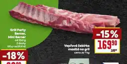 Billa Vepřová žebírka masitá na gril nabídka