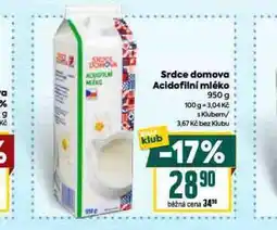Billa Acidofilní mléko nabídka