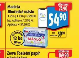 Albert Madeta jihočeské máslo nabídka