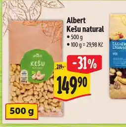 Albert Albert kešu natural nabídka