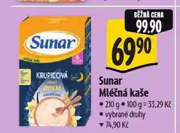 Albert Sunar mléčná kaše nabídka