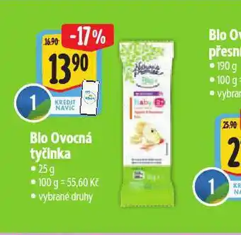 Albert Bio ovocná tyčinka nabídka