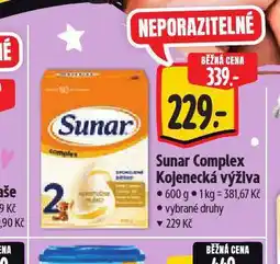 Albert Sunar complex kojenecká výživa nabídka