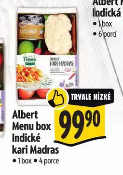 Albert Menu box indické kari madras nabídka