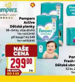 Billa Pampers dětské plenky nabídka