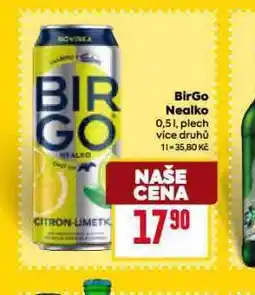 Billa Birgo nealko nabídka