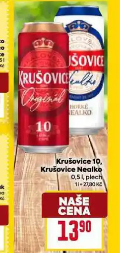 Billa Krušovice hořké nealko nabídka