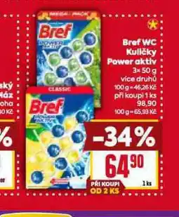 Billa Bref wc kuličky power aktiv nabídka