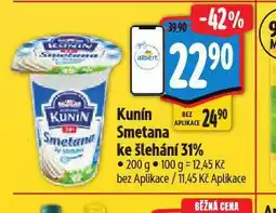 Albert Kunín smetana ke šlehání 31% nabídka